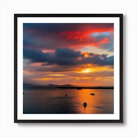 Sunset Over The Sea 2 Art Print