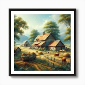 Farm Scene Art Print