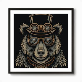 Steampunk Bear 22 Art Print