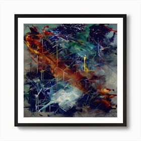 Evochative Image Embodying The Spirit Of Neo Abstract Expressionism A Vibrant Fusion Art Print