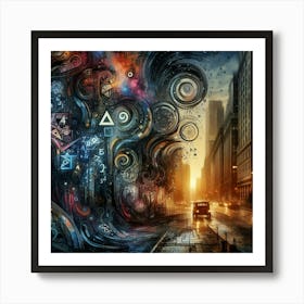 Psychedelic City 10 Art Print