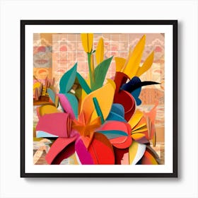 Paper Flowers 1 Art Print