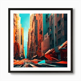 Abstract Cityscape 1 Art Print