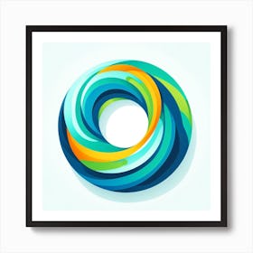 Abstract Swirling Circle Art Print