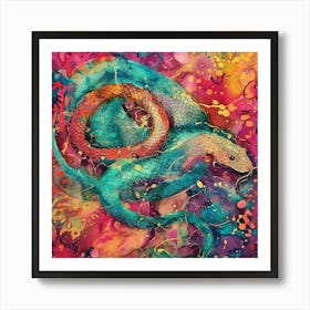 Snake Painting Art Print