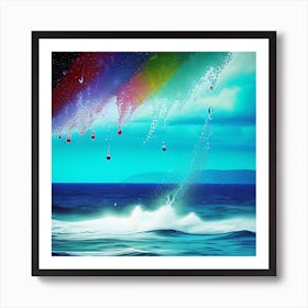 Rainbow Over The Ocean Art Print