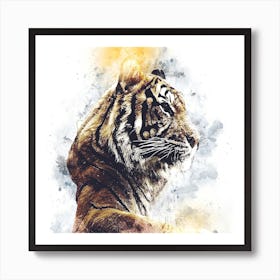 Tiger Art Illustration In A Photomontage Style 10 Poster