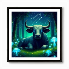 Bull Zodiac Sign 6 Art Print