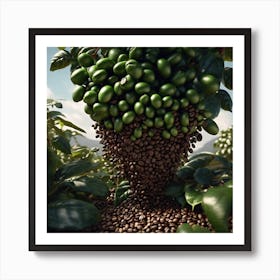 Coffee Beans On A Tree 79 Art Print