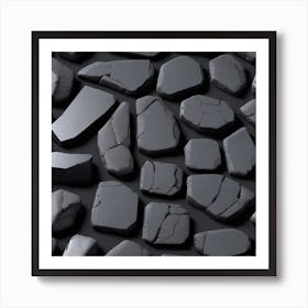 Black And White Rocks Art Print