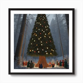 Christmas Tree In The Woods 9 Art Print