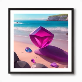 Purple Gem On The Beach Art Print