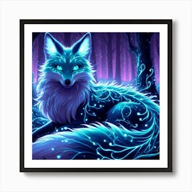 A mystical fox 3 Art Print