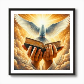 Dove With Bible 1 Póster