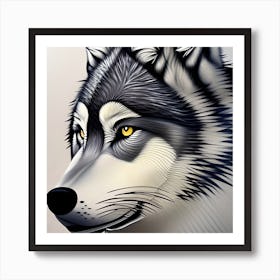 Beautiful Husky Art Print