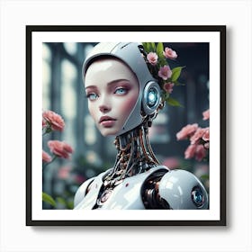 Beautiful robot Art Print