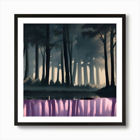 Purple Forest 1 Art Print