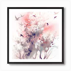 Birds In The Trees Art Print