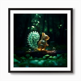 Glass Squirrel Art Print