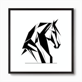 Geometric Horse Head Art Print