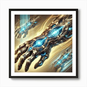 A Detailed Depiction Of Reality Forge Gauntlets, T Art Print