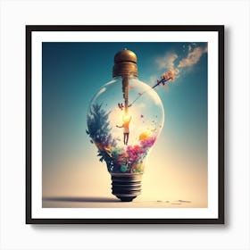 Light Bulb Art Print
