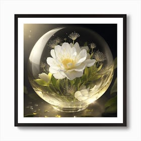Flower In A Glass Bowl Art Print