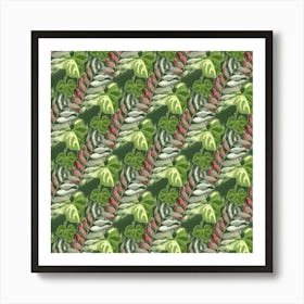 Leaves Seamless Pattern Design 1 Art Print