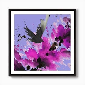 Ink Bird  Pastel Lilac 1 Art Print