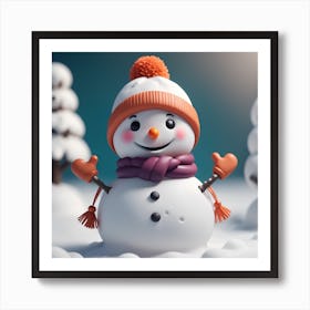 Snowman 5 Art Print