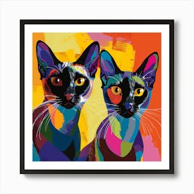 Kisha2849 Burmese Cats Colorful Picasso Style No Negative Space 85dee818 1222 4dcc 91b1 2041c71fd19d Art Print