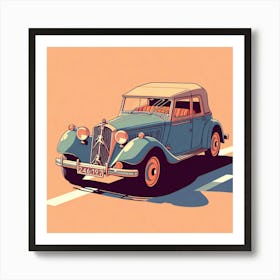 Car Vintage Auto Classic Art Print