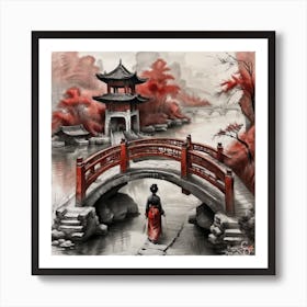 Asian Bridge Art Print