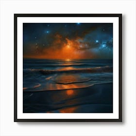 Ocean At Night Art Print