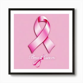 Women Breast Cancer Awareness background in Pink Ribbon international symbol for month October clipart and poster clipart and wall art 8 Art Print