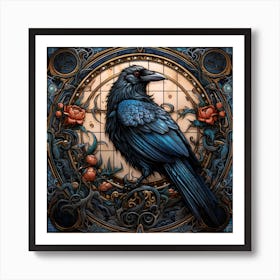 Csgboss Uhd Intricate Portrayal Of A A Crow Adorned With Ornate 1276b1a0 3d0d 47b5 89d2 C0ae5e266911 Art Print