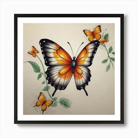 Butterfly Painting Art Print