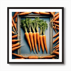 Frame Created From Carrots And Nothing In Center Haze Ultra Detailed Film Photography Light Leak Art Print