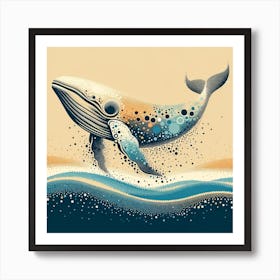 Humpback Whale Canvas Print Art Print