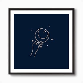 Luna Square Art Print