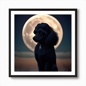 Lunar Poodle Art Print