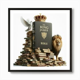 Dove Bible Crowned Lion 1 Art Print