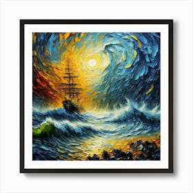 Celestial Fury: Moby Dick S Wrath Art Print