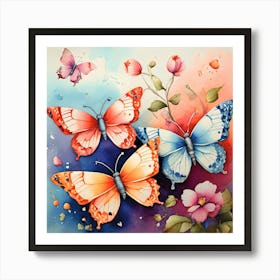 Beautiful Butterfly Painting Art Print