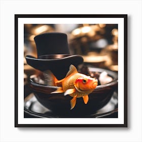 Goldfish In A Bowl 20 Art Print