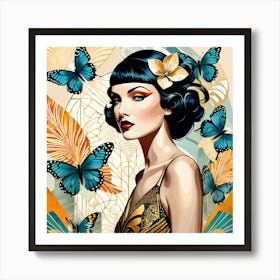 Butterfly Girl Art Print