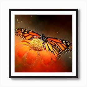 Monarch Butterfly On A Flower Art Print