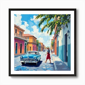 Cuba Street Scene Art Print