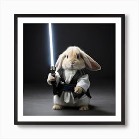 Bunny In Star Wars Costume Art Print