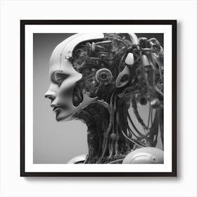 Futuristic Female Robot 27 Art Print